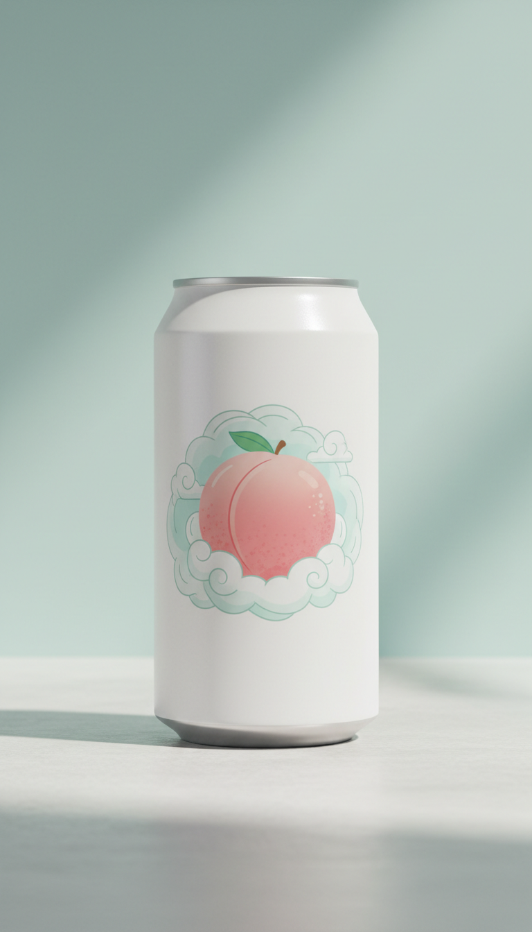 Cloud White Peach Creatine Can
